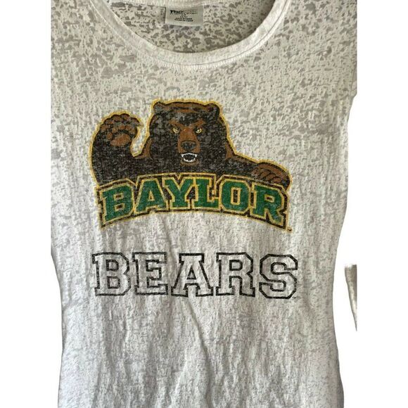 NCAA‎ Baylor Bears Long Sleeve Burnout Crew Activewear T-Shirt - White sz S/P - Picture 3 of 4